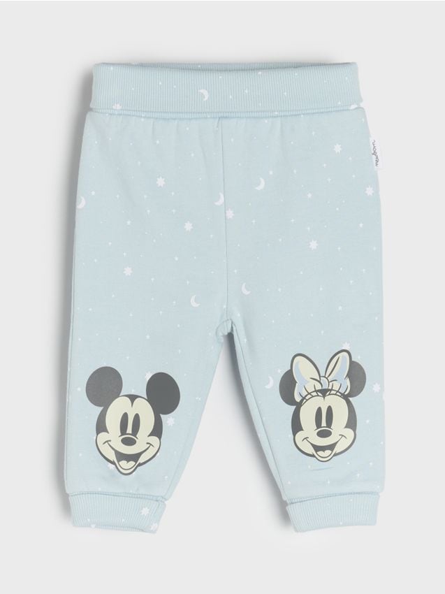 Sinsay - Teplákové nohavice Mickey Mouse - svetlomodrá