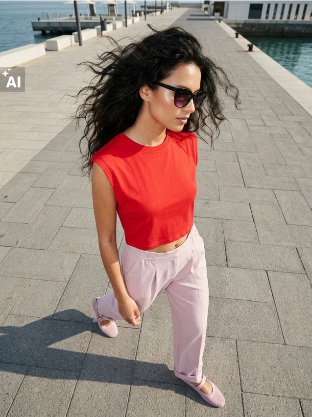 Sinsay - Tricou din bumbac basic - roșu