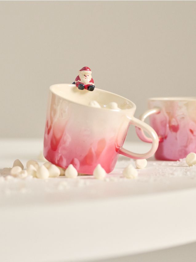 Sinsay Sinsay - Κούπα με χριστουγεννιάτικο μοτίβο - ροζ παστελ