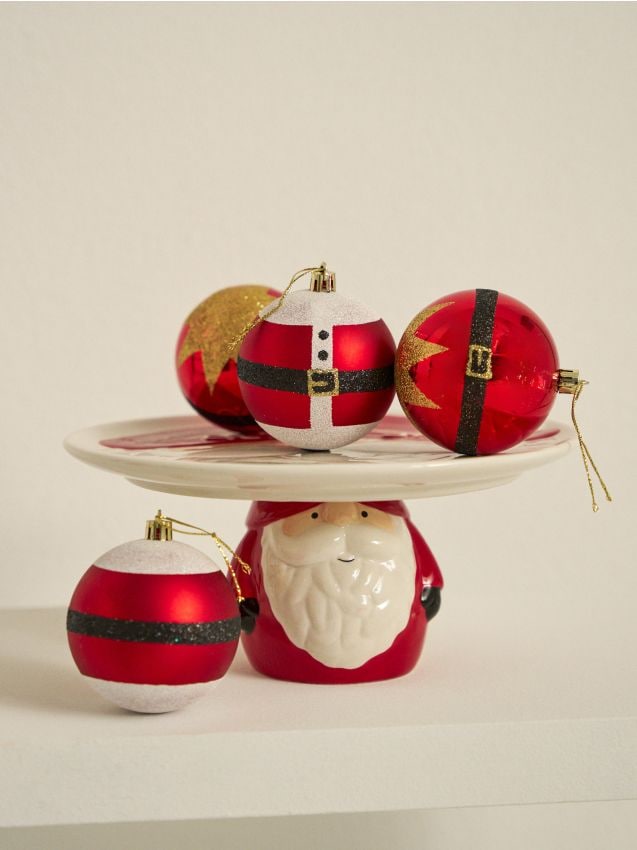 Sinsay - Súprava 6 vianočných guľ - červená