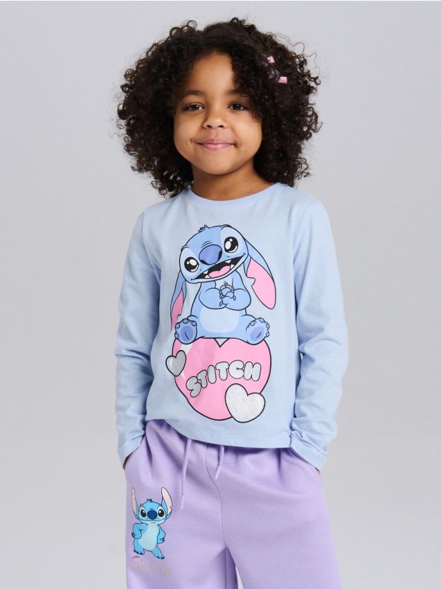 Sinsay - Tricou din bumbac cu imprimeu 2 pack Lilo & Stitch - multicolor