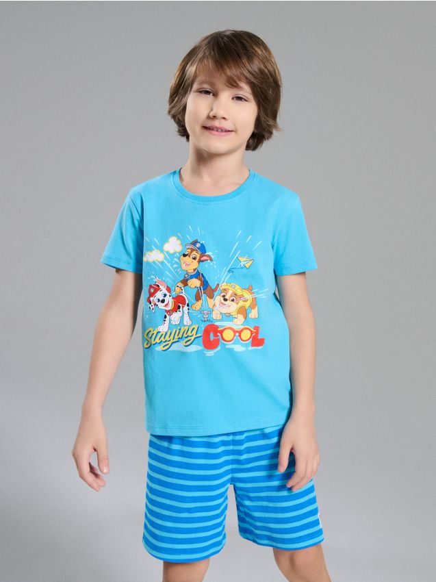 Sinsay - Pijamă din bumbac în două piese PAW Patrol - acvamarin