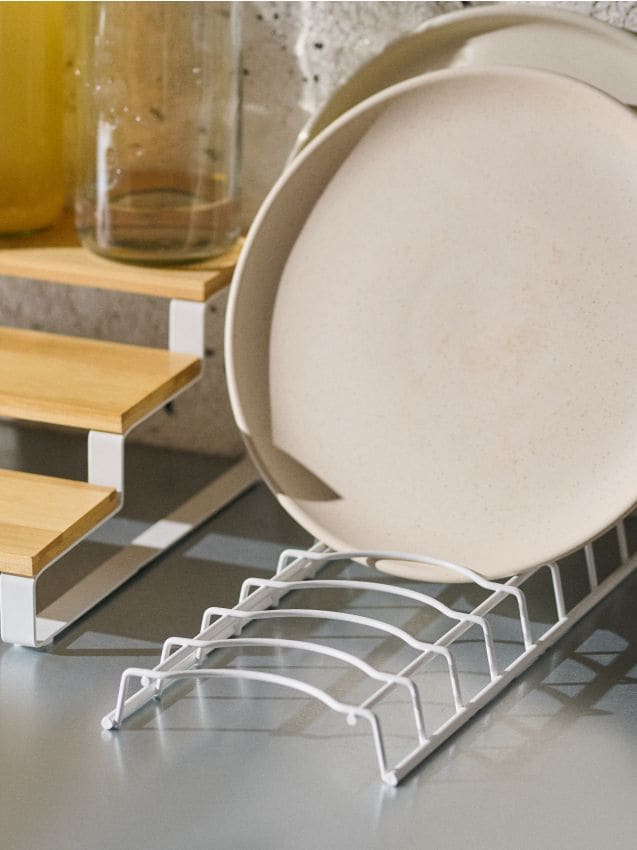 Sinsay - Organizator de bucătărie pentru farfurii - alb