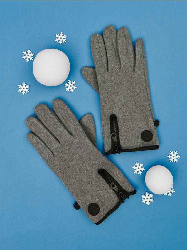 Sinsay - Rukavice - tmavosivá