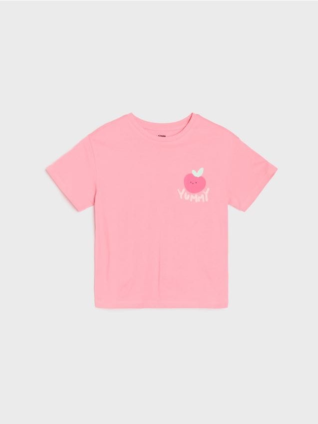 Sinsay - Tricou cu imprimeu cu fructe pe spate - roz