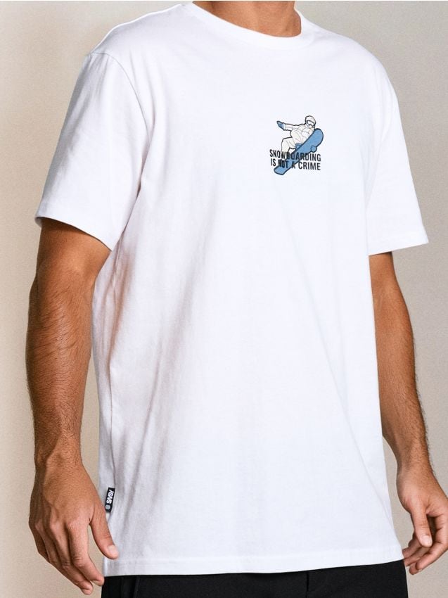 Sinsay - Tricou oversize din bumbac cu imprimeu - alb