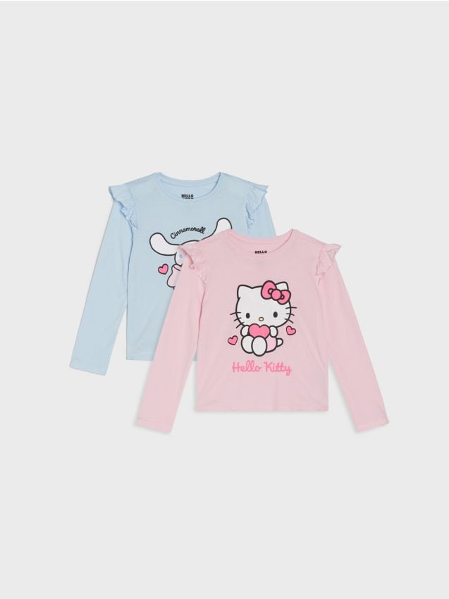 Sinsay - Bavlnená košeľa s potlačou Hello Kitty - viacfarebná