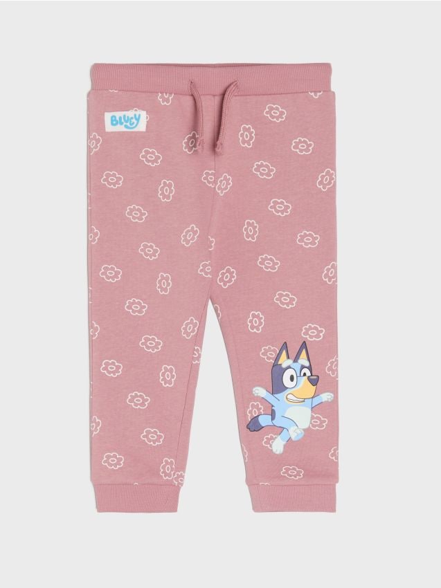 Sinsay - Pantaloni jogger Bluey - roz-pastel