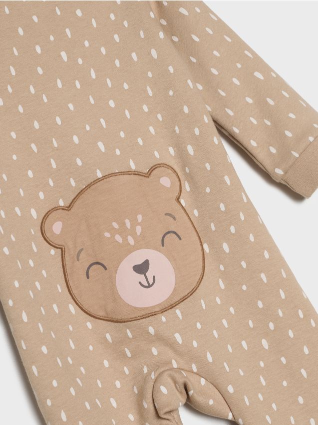 Sinsay - Bavlnený detský overal - béžová