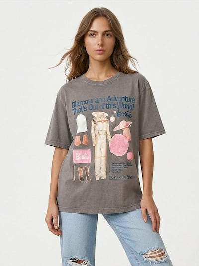 Puuvillane t-särk pildiga Barbie