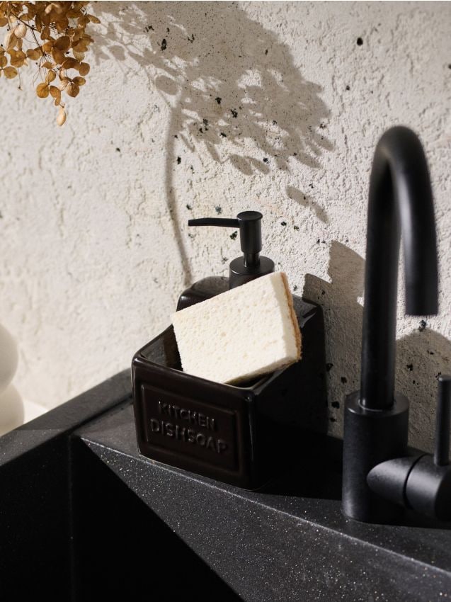 Sinsay - Dozator ceramic pentru detergent de vase - negru