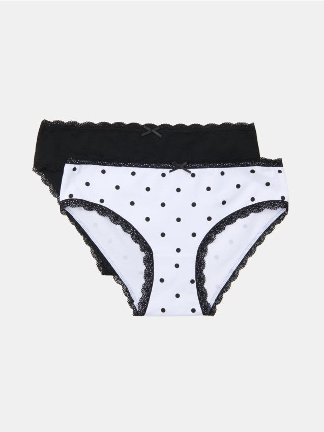 Sinsay - Pamučne gaćice figice s mašnicama 2 pack