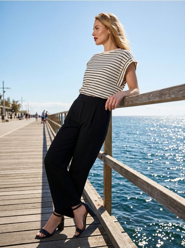 Sinsay - Tricou din bumbac în dungi - multicolor