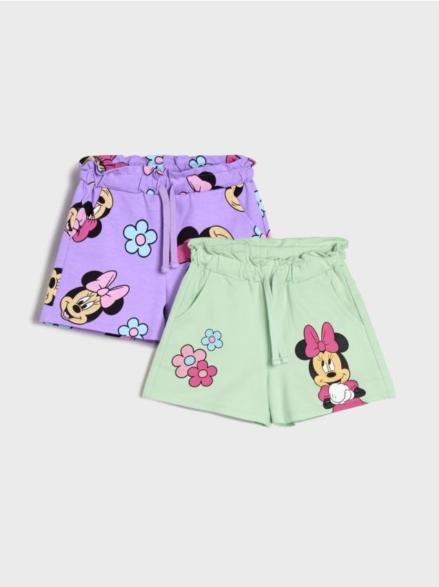 Sinsay - Pantaloni scurți Minnie Mouse 2 pack - lavand