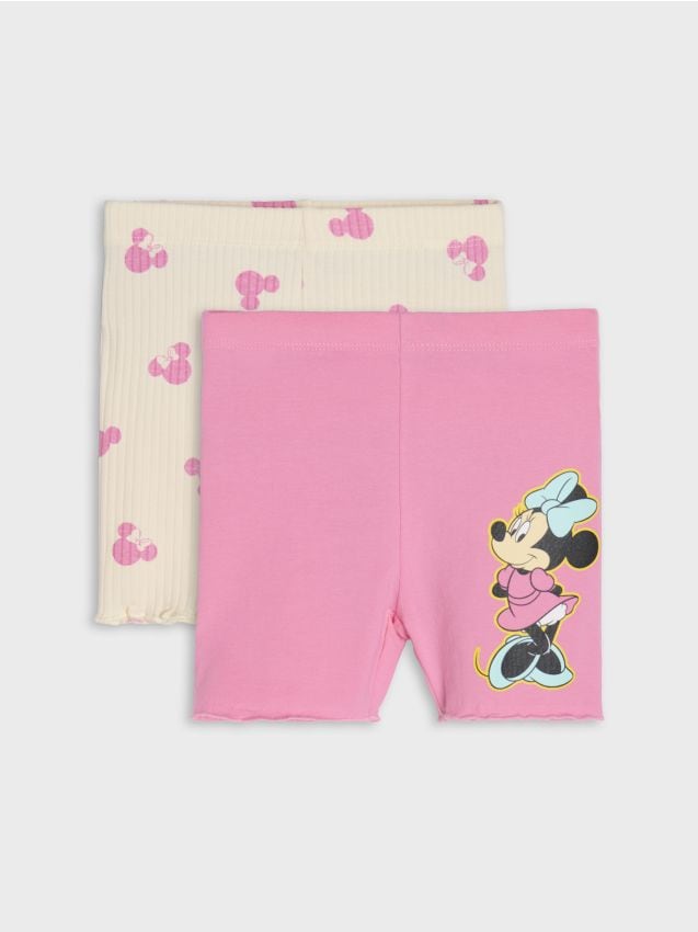 Sinsay - Set de 2 perechi de colanți Minnie Mouse - roz-begonie