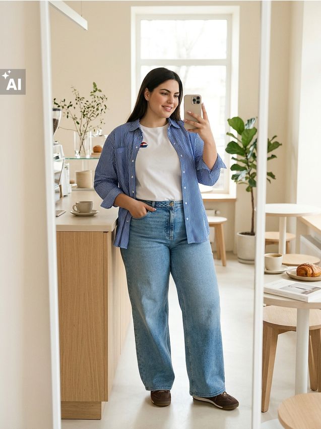 Sinsay - Wide leg traperice Plus size