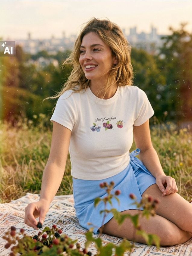 Sinsay - Tricou cu imprimeu - crem