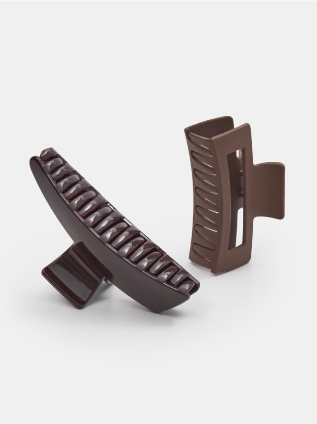 Sinsay - Súprava 2 štipcov do vlasov - hnedá