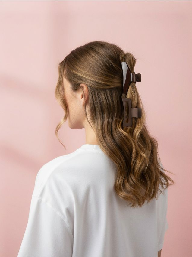 Sinsay - Súprava 2 štipcov do vlasov - hnedá