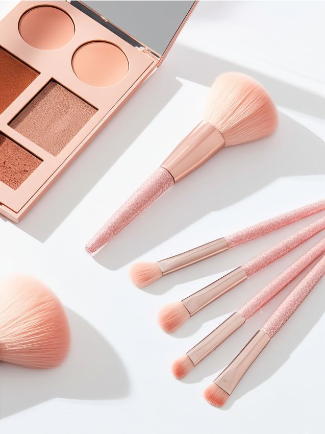 Sinsay - Set de pensule de machiaj 6 pack - roz-pastel