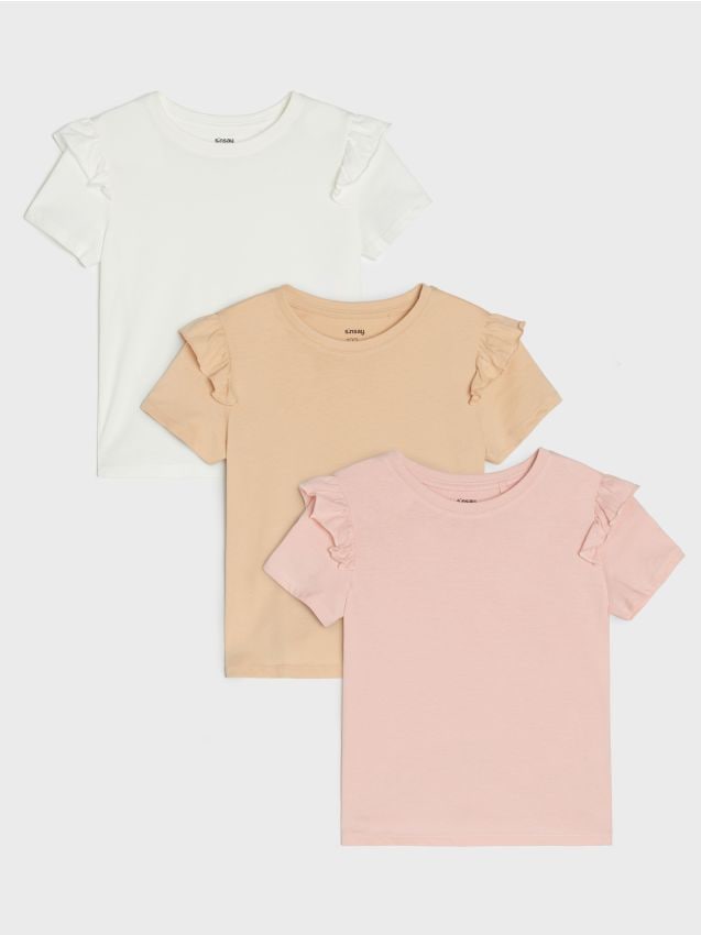 Sinsay - Tricou din bumbac 3 pack - multicolor