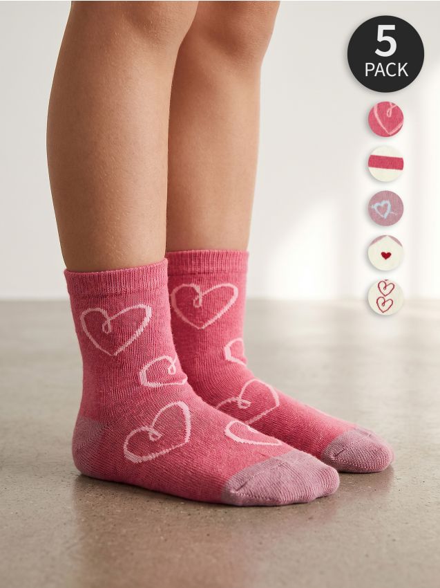 Sinsay - Set 5 perechi șosete cu bumbac - multicolor