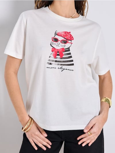 T-Shirt mit kleinem Print