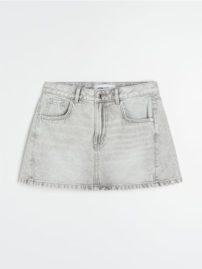 Джинсова спідниця з ефектом вицвітання