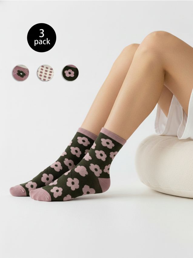 Sinsay - Șosete lungi 3 perechi - multicolor