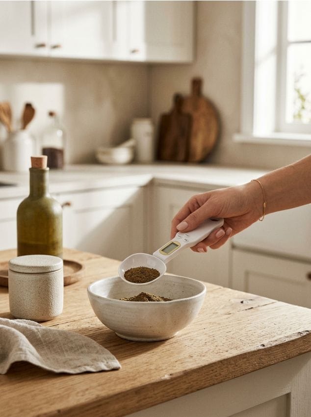 Sinsay - Lingură digitală de măsurare cu cântar - alb