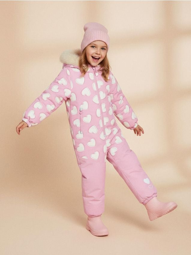 Sinsay - Kombinéza s kapucňou - popolavá ružová