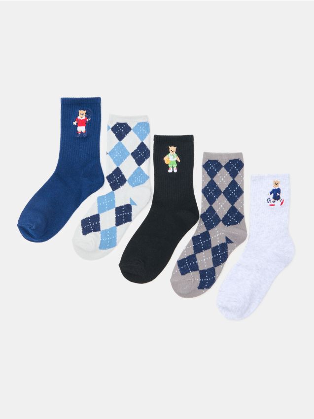 Sinsay - Čarape s pamukom i motivom medvjedića 5 pack
