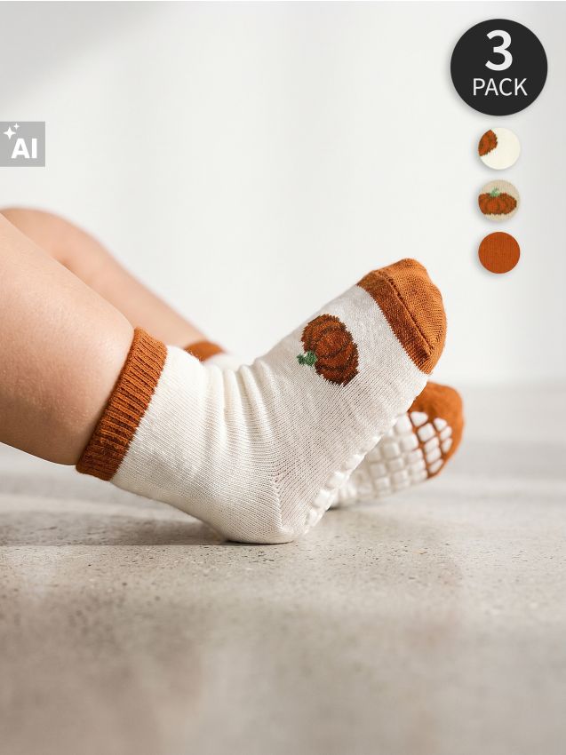 Sinsay - Șosete antiderapante din bumbac, set de 3 - multicolor