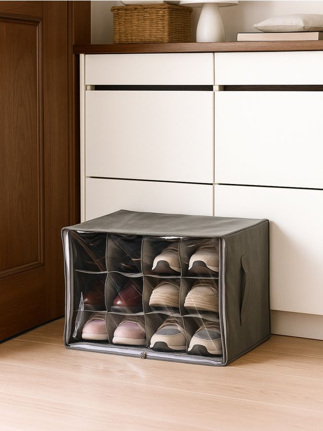 Sinsay - Organizator textil pentru pantofi cu compartimente - gri deschis