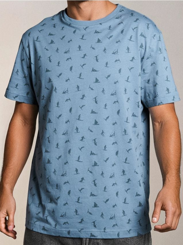 Sinsay - Tricou din bumbac - Gri-albăstrui
