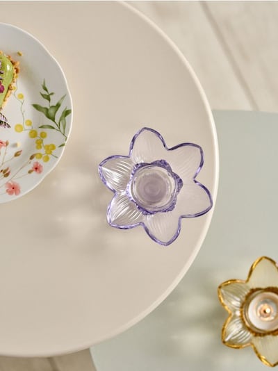 Скляний свічник