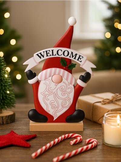 Dekoracja stojąca w kształcie Mikołaja