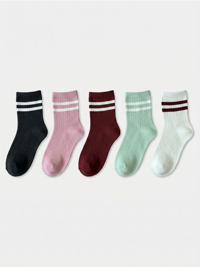 Sinsay - Set de 5 perechi de șosete cu striații și bumbac - multicolor