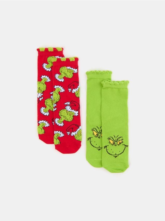 Sinsay - Súprava 2 párov ponožiek Grinch - viacfarebná
