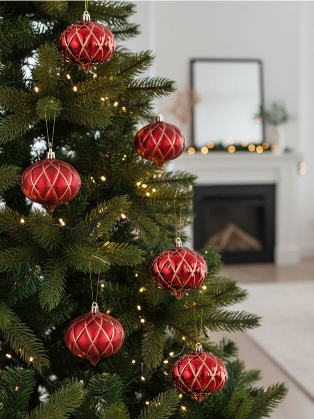 Sinsay - Balenie 6 vianočných ozdôb - červená Sinsay - Balenie 6 vianočných ozdôb - červená