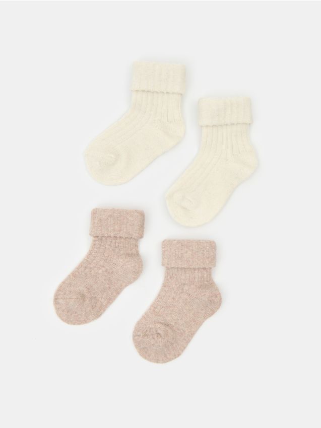 Sinsay - Set de 2 șosete pentru bebeluși cu amestec de lână - multicolor