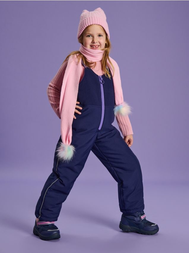 Sinsay - Zateplené zimné nohavice - tmavomodrá