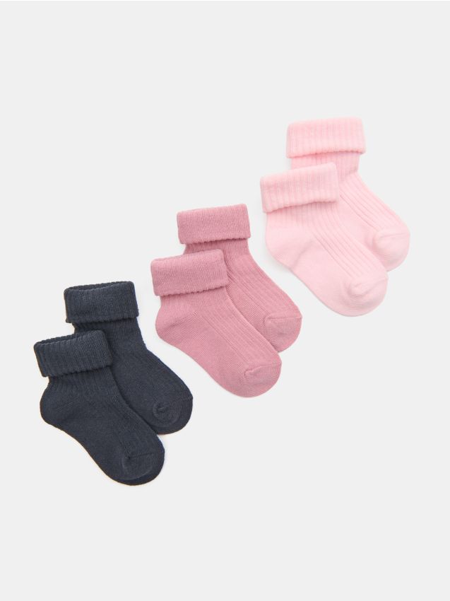 Sinsay - Set 3 perechi șosete cu bumbac - multicolor