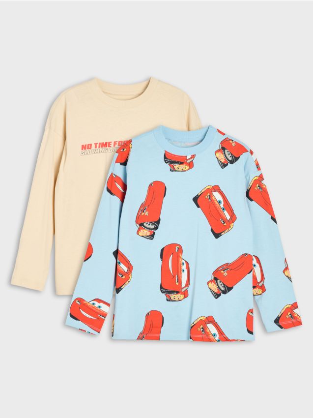 Sinsay - Tricouri din bumbac cu imprimeu 2 buc Cars - multicolor