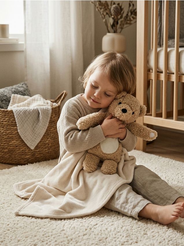 Sinsay - Termofor cu jucărie de pluș și pătură - nude