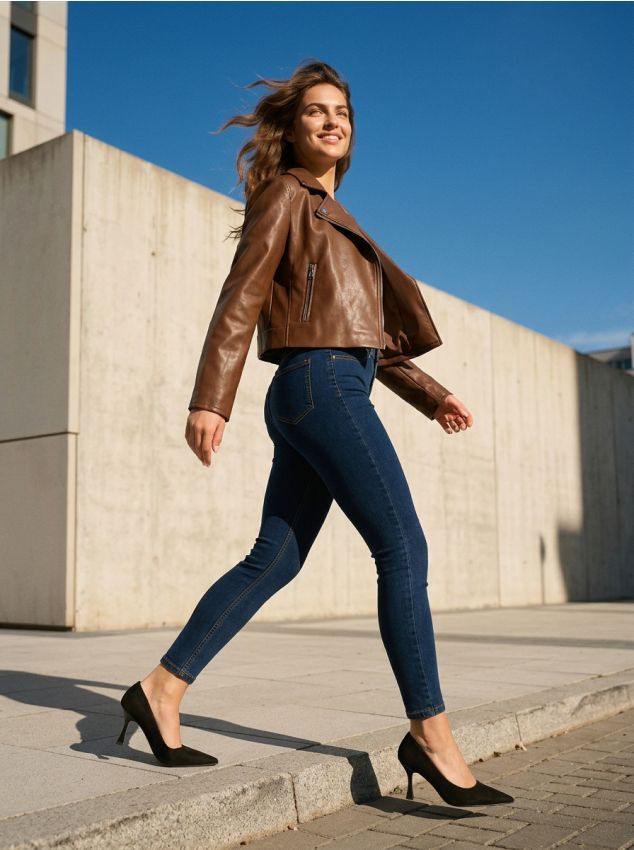 Sinsay - Blugi skinny cu talie medie - bleumarin