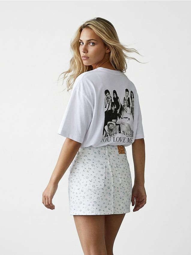 Sinsay - Tricou din bumbac cu mânecă scurtă Gossip Girl - alb
