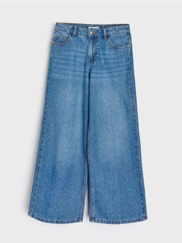 Sinsay - Rifle wide leg - modrá