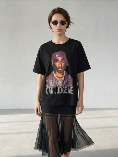 Бавовняна футболка з коротким рукавом 2Pac