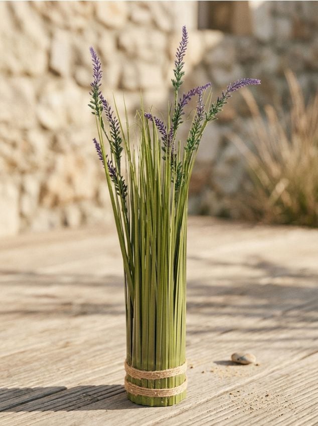 Sinsay - Iarbă decorativă artificială cu flori - lavand